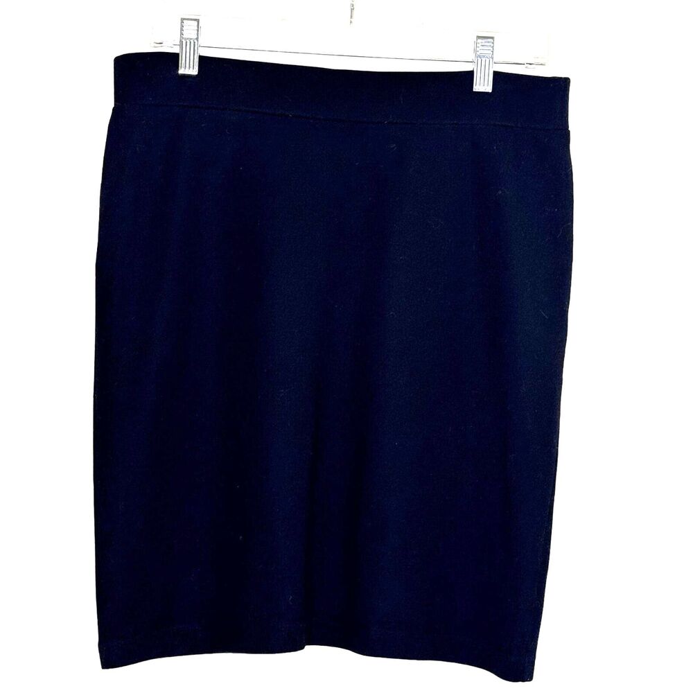 J Jill Stretch Knit Pull On Skirt Black PS